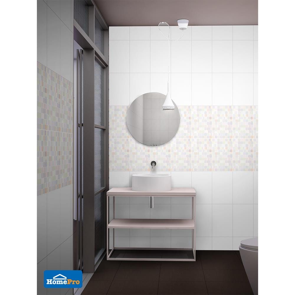 กระเบื้องผนัง 25x40 ซม. ไวท์แซนด์ ขาว 1M2