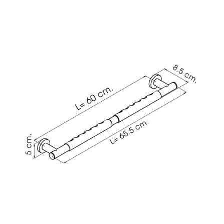 ราวมือจับ แบบตรง I-SPA BD-CA-GRA65A(GR) 65 ซม._1