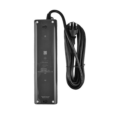 รางปลั๊กไฟ 5ช่อง 1สวิตซ์ HACO EPN-S5EB/3 16 แอมป์ 3 เมตร_6
