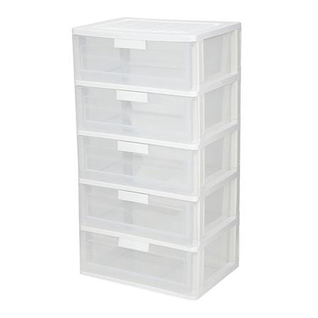ตู้ลิ้นชัก 5 ชั้น STACKO MAX(L) 58.5x41x109 ซม. สีใส_0