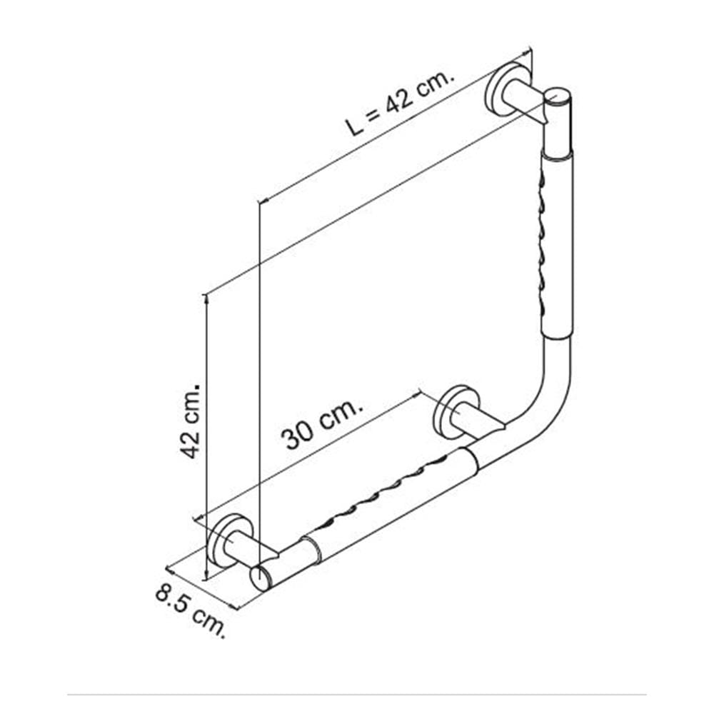 ราวมือจับ ตัว L I-SPA BD-CA-GRA42A/90(GR)