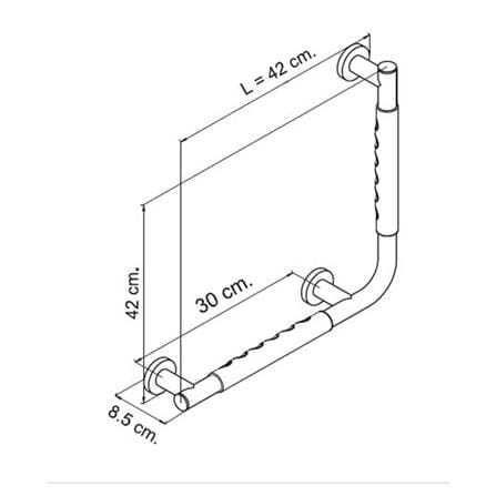 ราวมือจับ ตัว L I-SPA BD-CA-GRA42A/90(GR)_1