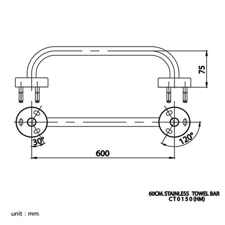 ราวแขวนผ้า COTTO CT0150(HM)_1