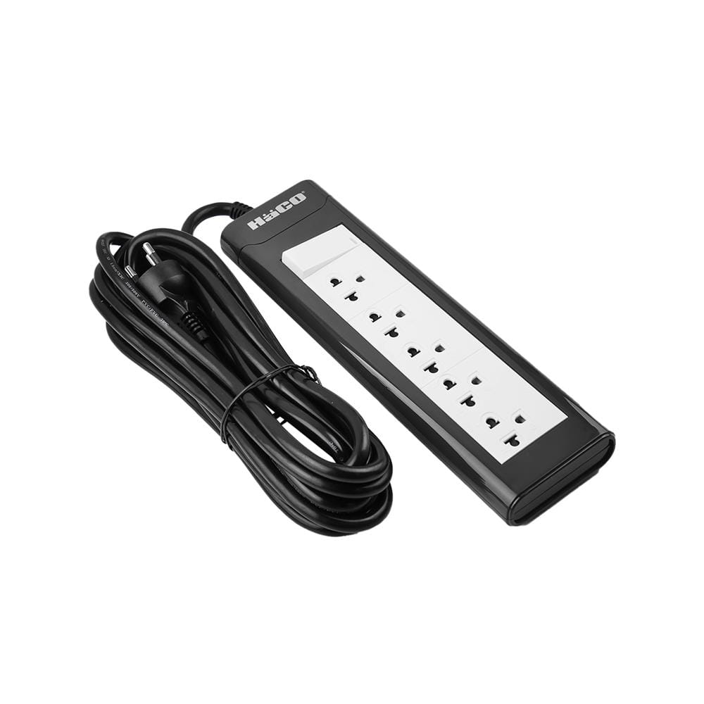 รางปลั๊กไฟ 5ช่อง 1สวิตซ์ HACO EPN-S5EB/5 16 แอมป์ 5 เมตร