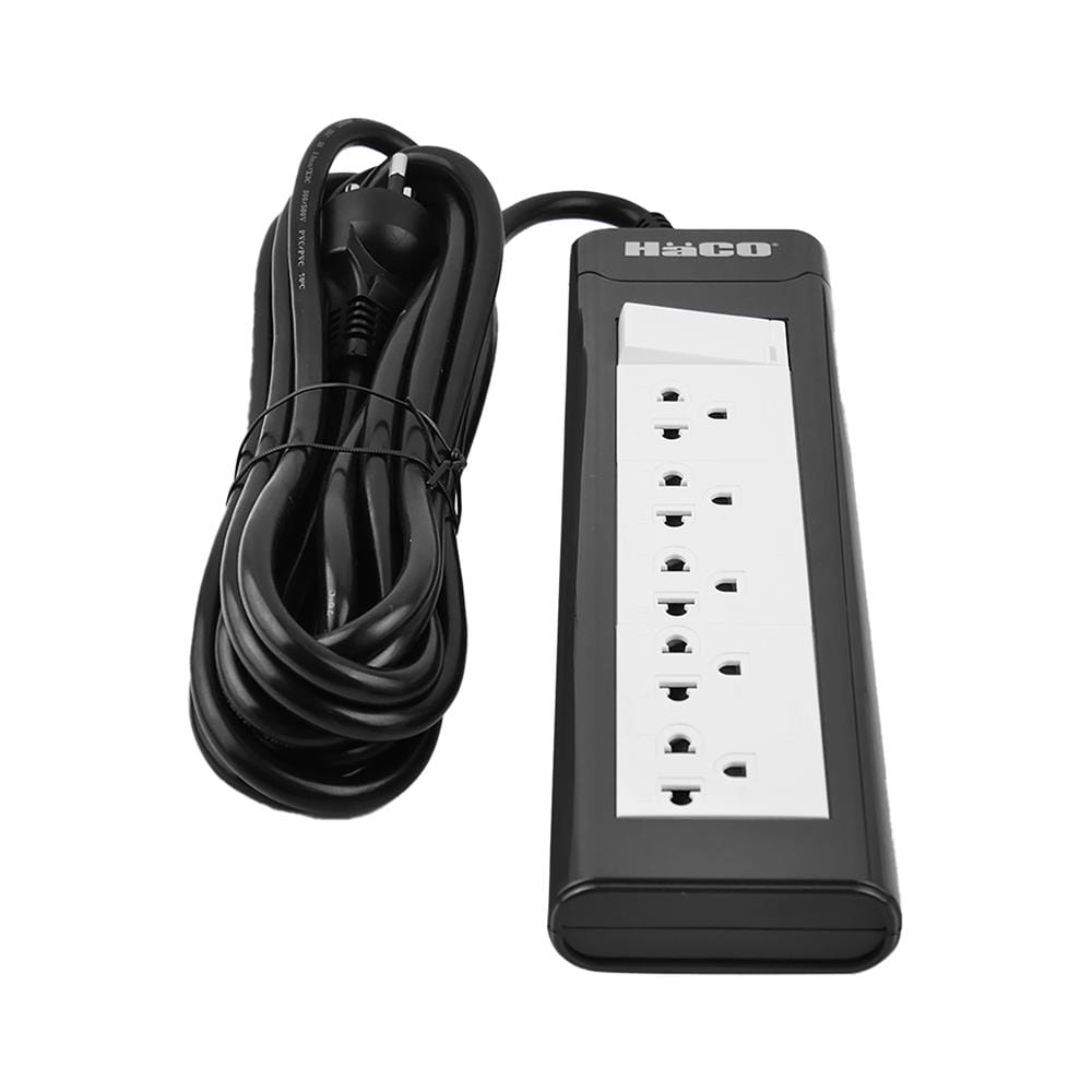 รางปลั๊กไฟ 5ช่อง 1สวิตซ์ HACO EPN-S5EB/5 16 แอมป์ 5 เมตร