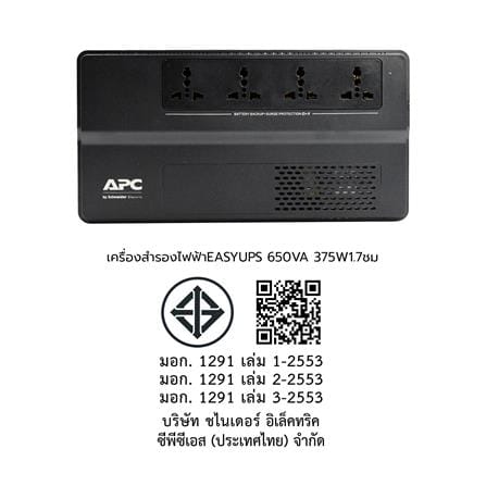 เครื่องสำรองไฟฟ้า EASY UPS APC 650VA 375 วัตต์ 1.7 ชม._5