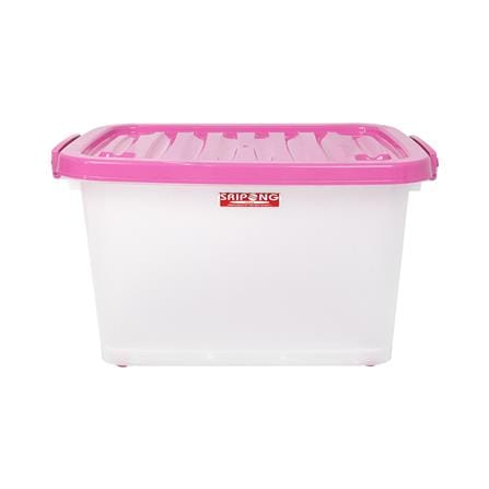 กล่องเก็บของ 43x62x34 ซม. S-60 ลิตร สีชมพู_2
