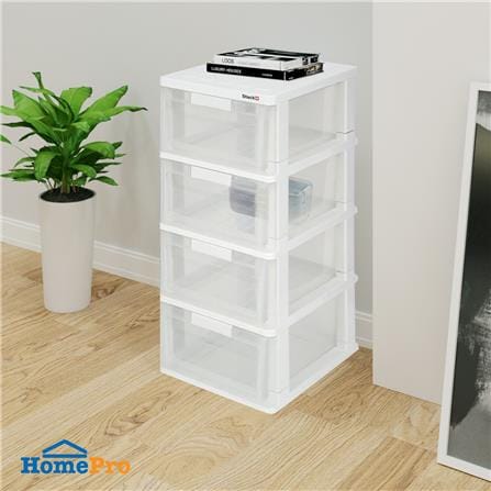ตู้ลิ้นชัก 4 ชั้น STACKO MAX(S) 34x40x80 ซม. สีใส_3