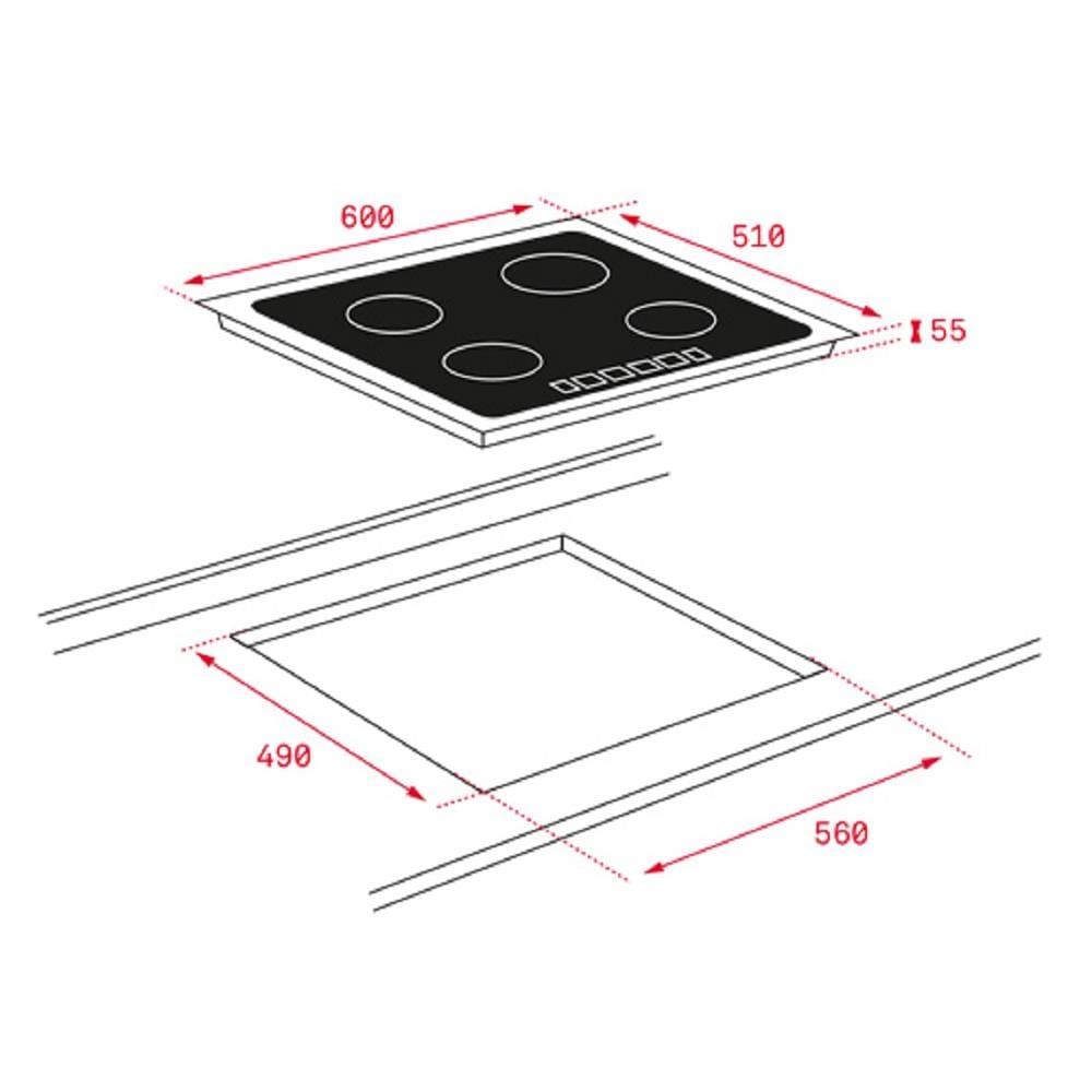 เตาฝังเซรามิก TEKA IB6415 60 ซม.