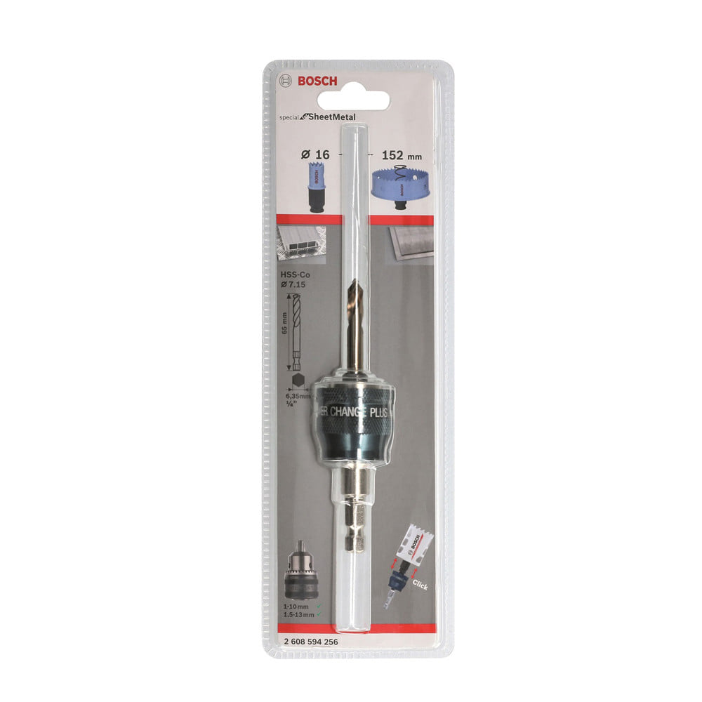 ก้านต่อโฮซอว์+ดอกสว่าน BOSCH HSS-CO 8.7 มม.