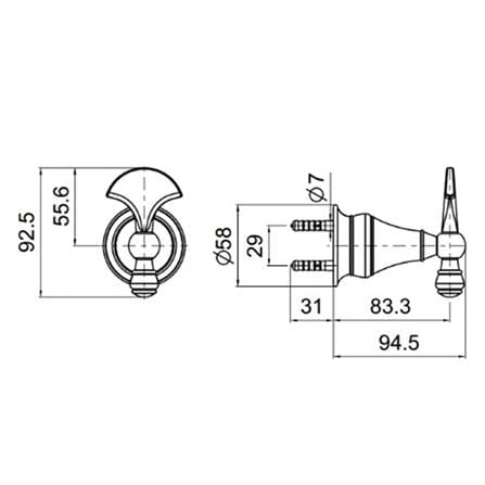 ขอแขวนผ้า KOHLER K-16146X-AF สีทอง_1