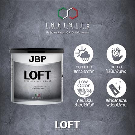 สีเท็กเจอร์ JBP INFINITE LOFT สีเทาอ่อน 11.22 กิโลกรัม_5