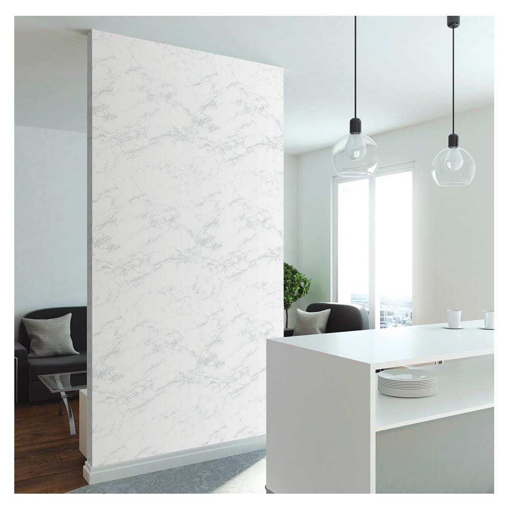 วอลล์สติ๊กเกอร์ DIY STIXMATE WHITE MARBLE 1x3 ม. สีขาว