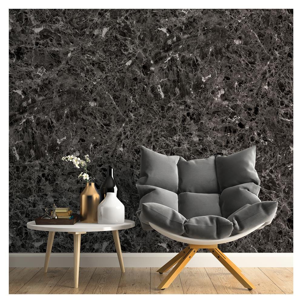วอลล์สติ๊กเกอร์ DIY STIXMATE BLACK MARBLE 1x3 ม. สีดำ