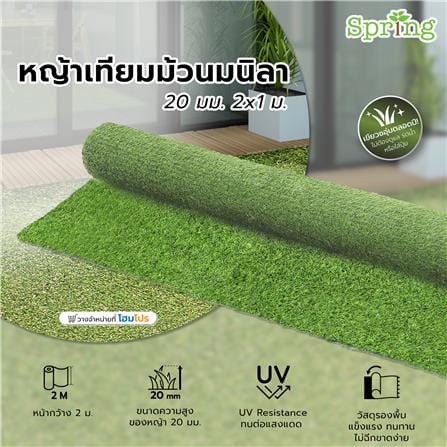 หญ้าเทียมม้วนมนิลา SPRING ความสูงหญ้า 20 มม. หน้ากว้าง 2X1 ม._5