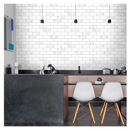 วอลล์สติ๊กเกอร์ DIY STIXMATE BRICK WH 1x3 ม. สีขาว_2