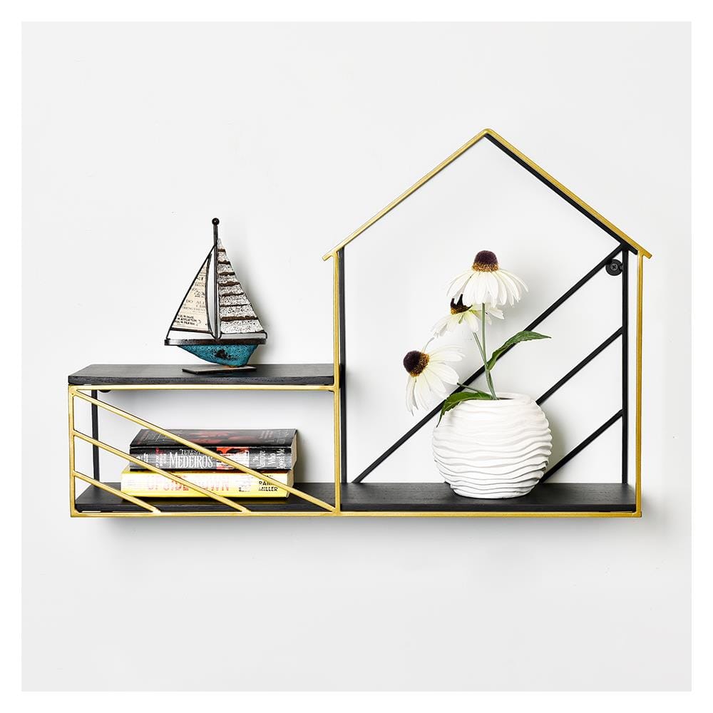 ชั้นติดผนัง (C) STACKO IDYLLIC 60x15x40 ซม. สีดำ/ทอง