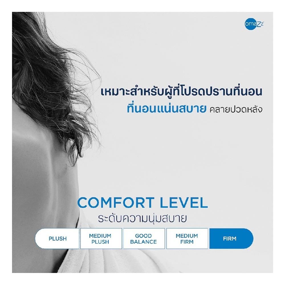 ที่นอนสปริง 5 ฟุต OMAZZ รุ่น FAMINGTON พร้อมชุดเครื่องนอน 8 ชิ้น