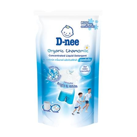 รีฟิลน้ำยาซักผ้าออแกนิค D-NEE ไบร์ท แอนด์ ไวท์ ออแกนิค คาโมมายล์ 550 มล. สีฟ้า_0