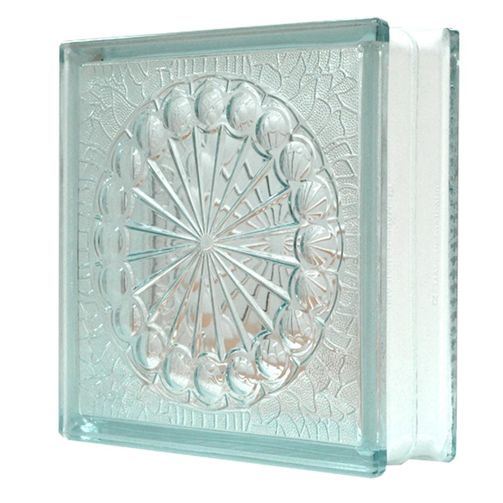 อิฐแก้ว 24x24x8 ซม. ช้างแก้ว เพชรตะวัน สีใส