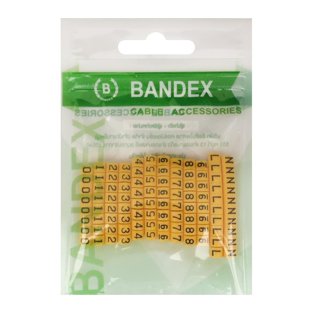 เคเบิ้ลมาร์คเกอร์ BANDEX BM1-MT MIX (0-N) สีเหลือง