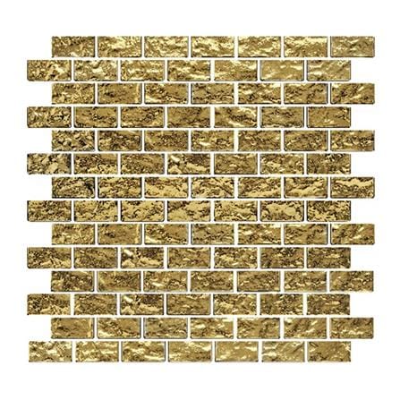 โมเสคแก้ว 30x30 ซม. GLASCERA ดีลักซ์บริค 2 สีทอง