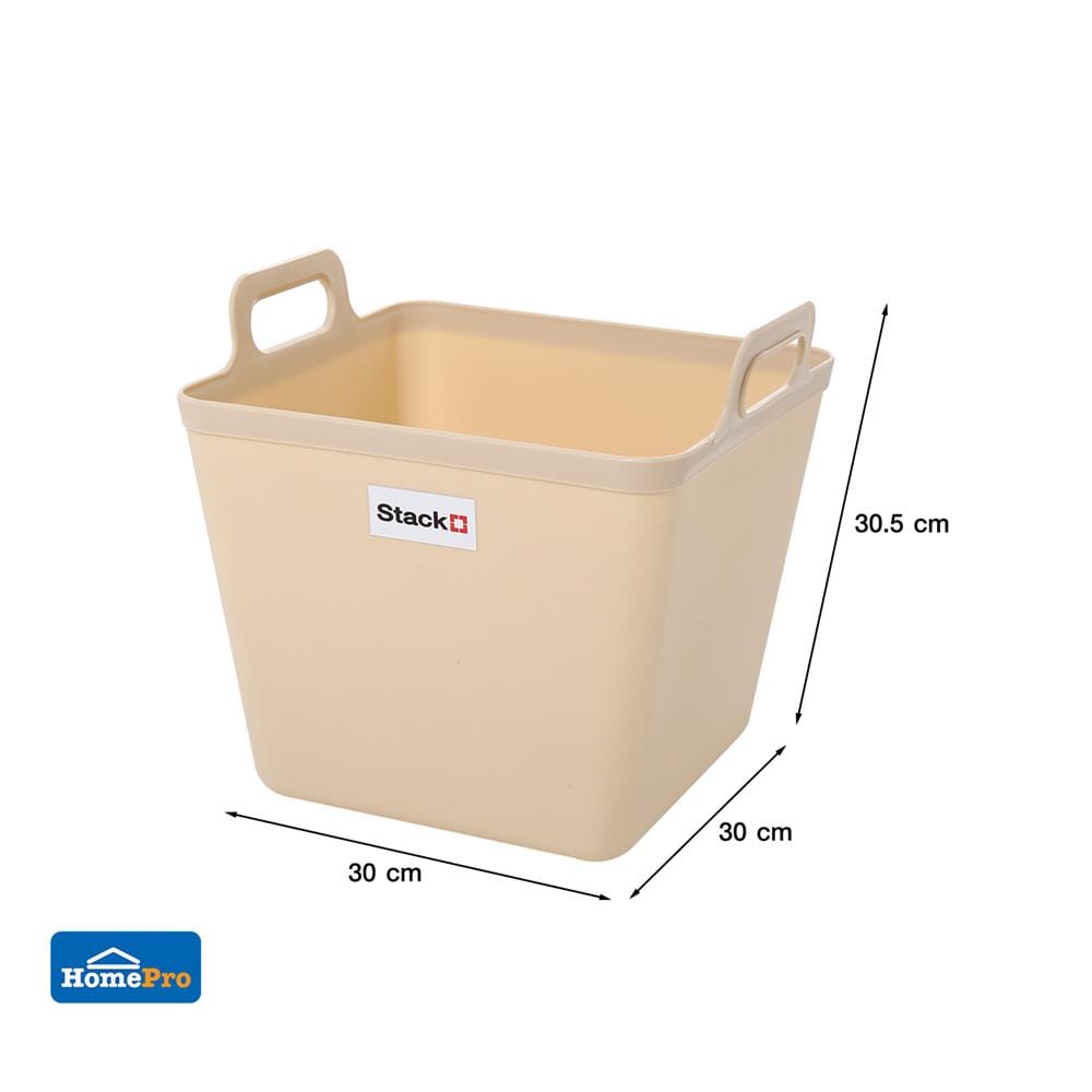 กล่องหูหิ้ว STACKO รุ่นมินนี่ เอียร่า 30x30x30.5 ซม. สีเบจ
