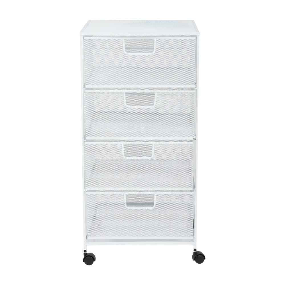 ชั้นลิ้นชักเหล็ก 4 ชั้น STACKO BILA 35.5x37.5x73 ซม. สีขาว