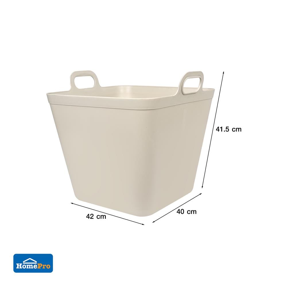 กล่องหูหิ้ว STACKO รุ่นบิ๊กกี้ เอียร่า 42x40x41.5 ซม. สีเบจ