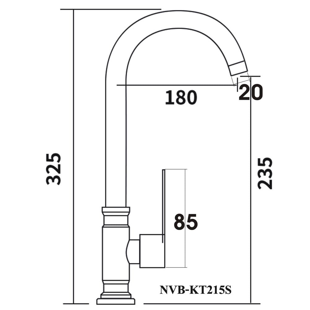 ก๊อกซิงค์เคาน์เตอร์เดี่ยว NOVABATH NVB-KT125S
