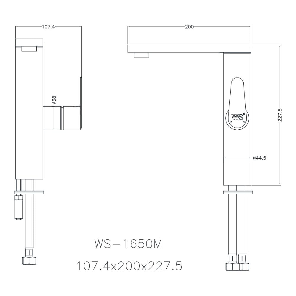 ก๊อกอ่างล้างหน้าผสม WS-1650M