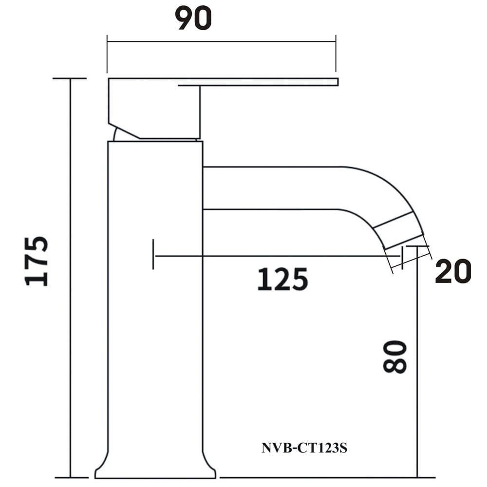 ก๊อกอ่างล้างหน้าเดี่ยว NOVABATH NVB-CT123S