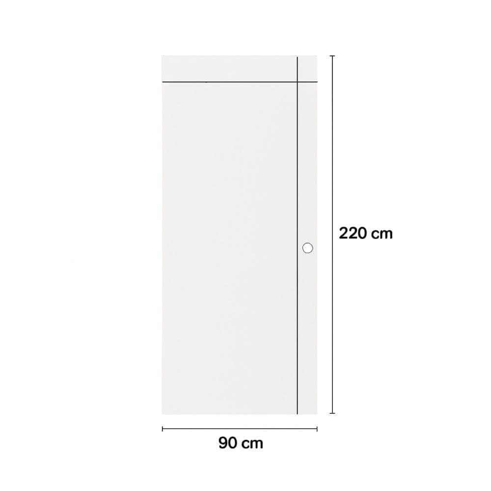 ประตูภายนอก UPVC เจาะลูกบิด PARAZZO PUN06 90x220 ซม. สีขาว