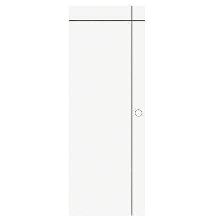 ประตูภายนอก UPVC เจาะลูกบิด PARAZZO PUN06 90x220 ซม. สีขาว_0
