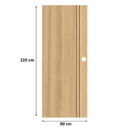 ประตูภายใน UPVC เจาะลูกบิด PARAZZO PUN02 90x220 ซม. สีบีช_2