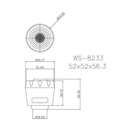 หัวฝักบัวก๊อกซิงค์เคาน์เตอร์ WS WS-8233 สีเงิน_1