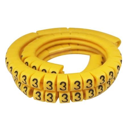 เคเบิ้ลมารคเกอร์ BANDEX BM1-3-100-MT เบอร์ 3 สีเหลือง