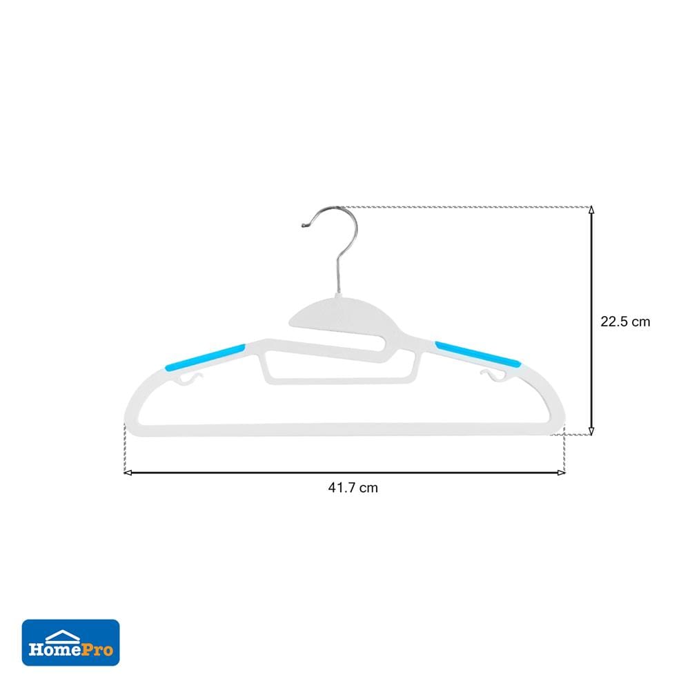 ไม้แขวนเสื้อ PLIM 14564 สีขาว/ฟ้า แพ็ก 2 ชิ้น