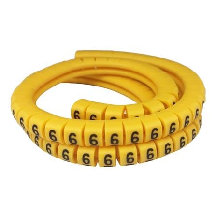 เคเบิ้ลมารคเกอร์ BANDEX BM1-6-100-MT เบอร์ 6 สีเหลือง