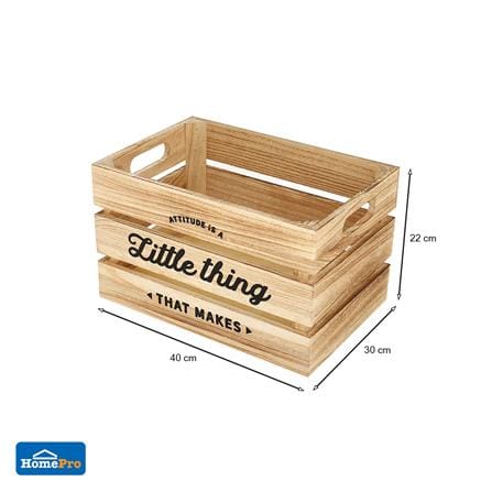 กล่องลังไม้ STACKO LITTLE THING 40x30x22 ซม. สี NATURAL_7
