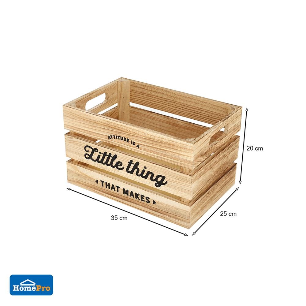 กล่องลังไม้ STACKO LITTLE THING 35x25x20 ซม. สี NATURAL