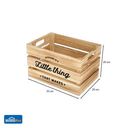 กล่องลังไม้ STACKO LITTLE THING 35x25x20 ซม. สี NATURAL_7