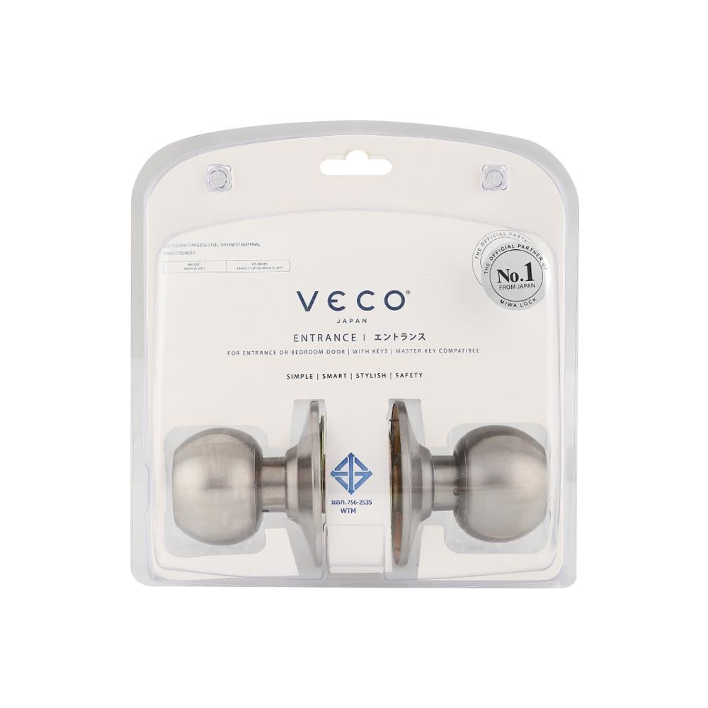 ลูกบิดประตู หัวกลม VECO 3871-ML-ET สีสเตนเลส