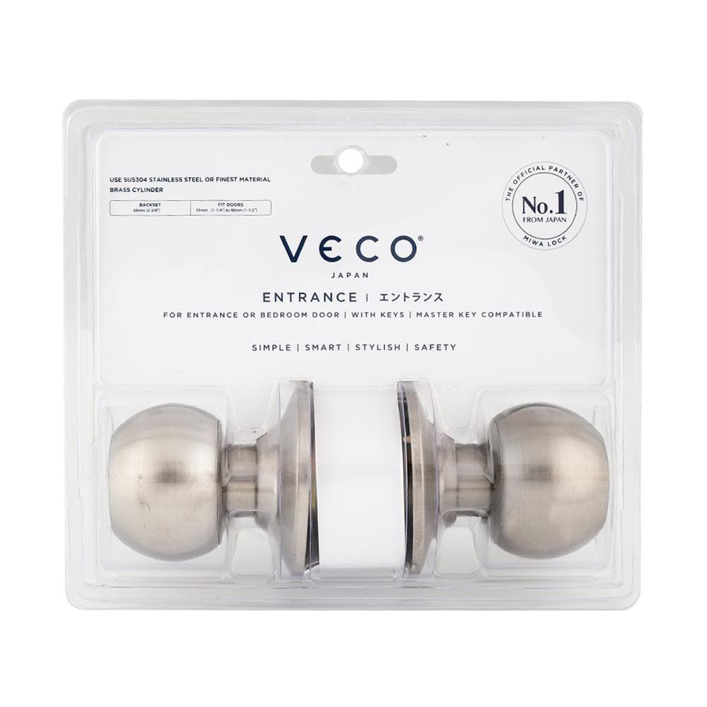 ลูกบิดประตู หัวกลม VECO 3871SS-ET สีสเตนเลส