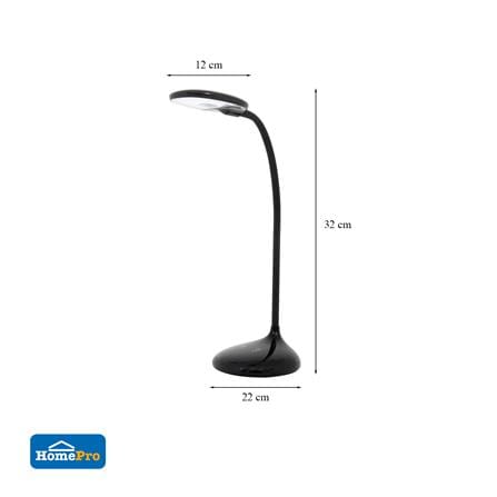 ไฟอ่านหนังสือ LED CARINI LA-Q318-1 4 วัตต์ COOLWHITE สีดำ_10