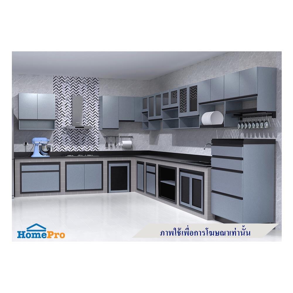 ตู้คว่ำจาน JUPITER STARRY 80x80 ซม. สี GRAY METALLIC