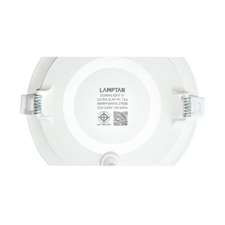 ดาวน์ไลท์ LED LAMPTAN ULTRA SLIM PC 6 นิ้ว 12 วัตต์ WARM WHITE สีขาว_7