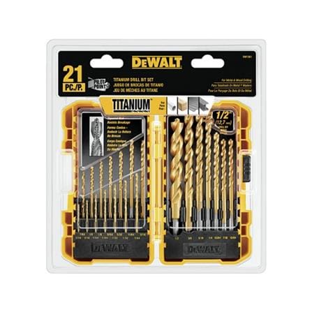 ดอกเจาะเหล็กไทเทเนียม DEWALT DE1361 21 ชิ้น/ชุด_0