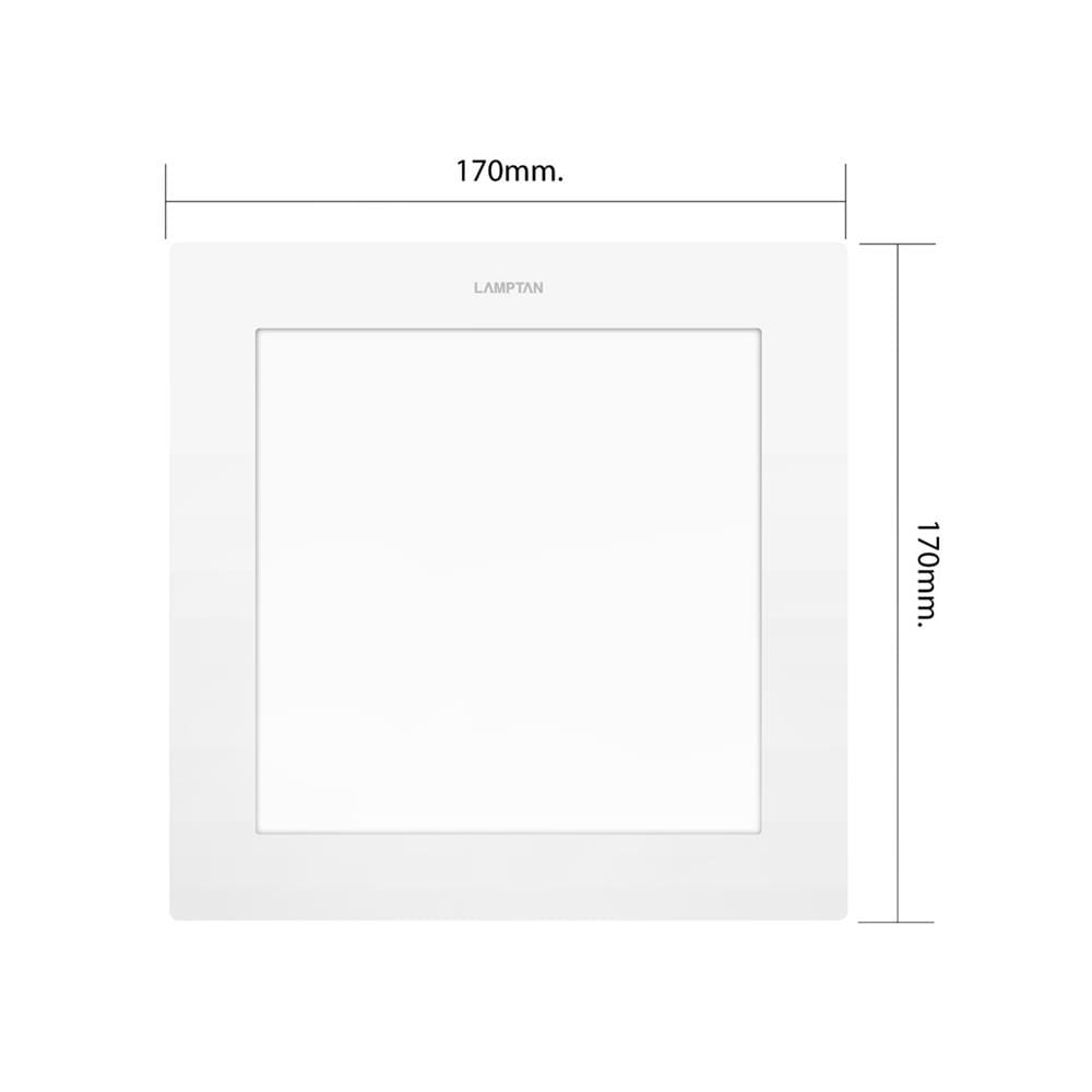 ดาวน์ไลท์ LED LAMPTAN ULTRA SLIM PC 6 นิ้ว 12 วัตต์ WARM WHITE สีขาว