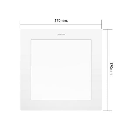ดาวน์ไลท์ LED LAMPTAN ULTRA SLIM PC 6 นิ้ว 12 วัตต์ WARM WHITE สีขาว_6